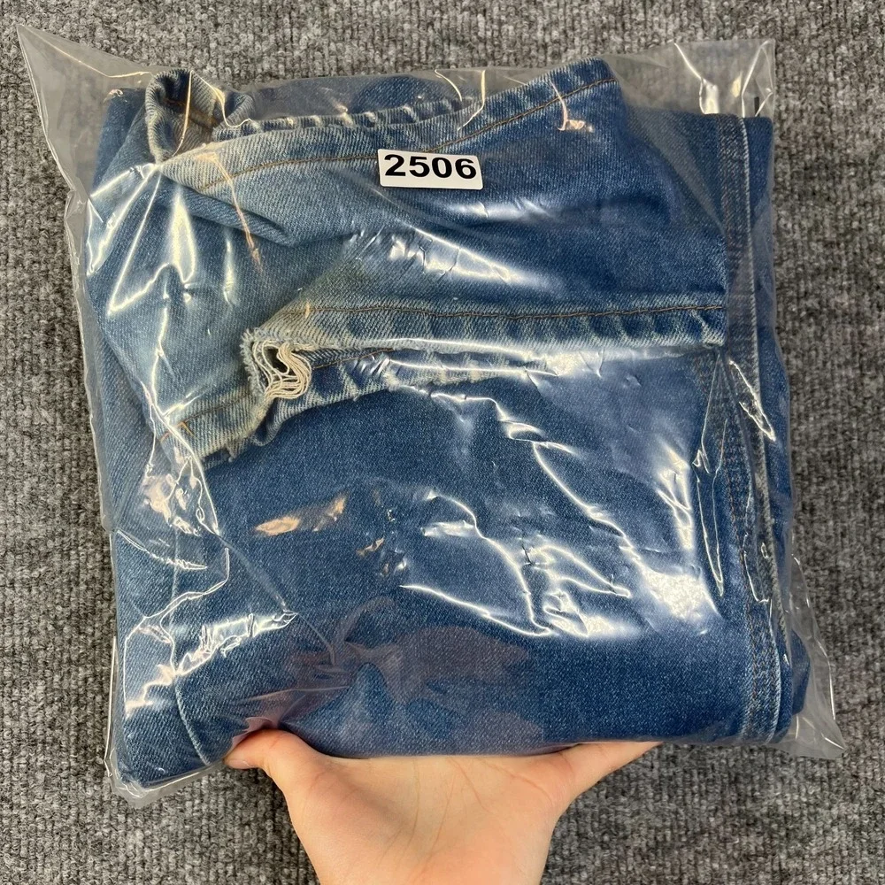 Vintage Tyndale Flame Resistant Jeans Men's Blue Denim Straight USA Made - 35X31